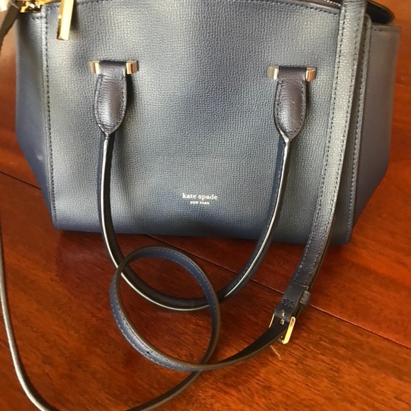 Navy Leather Kate Spade Bag - Picture 4 of 6